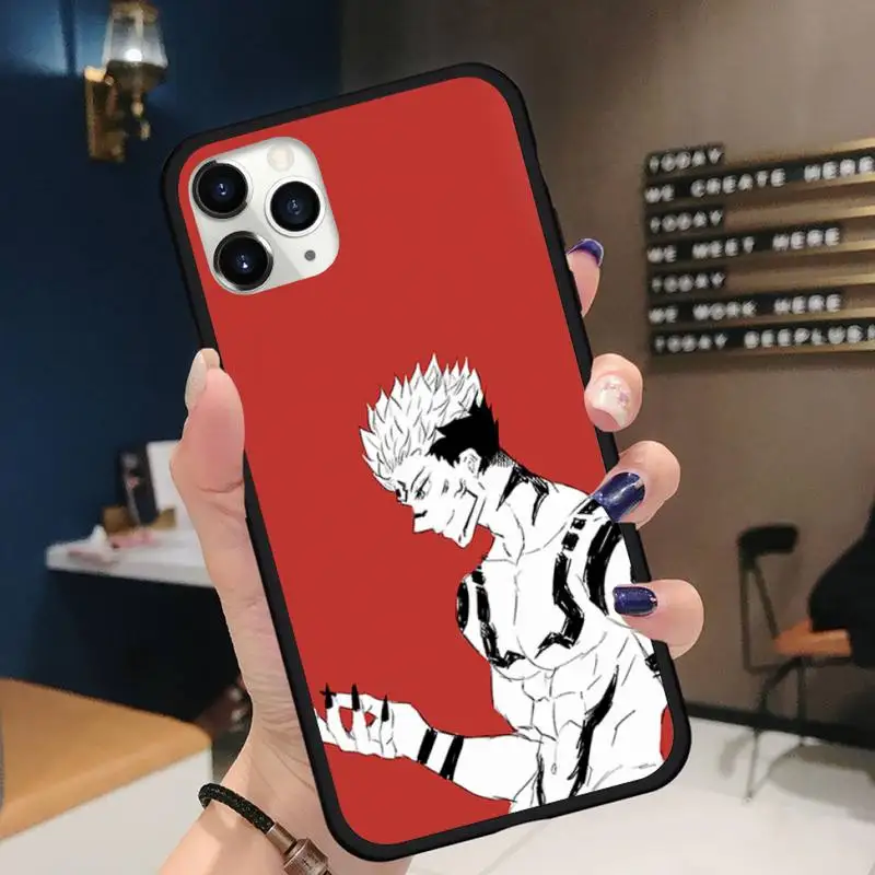 

Anime Cartoon Jujutsu Kaisen Satoru Phone Case for iPhone 11 12 pro XS MAX 8 7 6 6S Plus X 5S SE 2020 XR Soft silicone