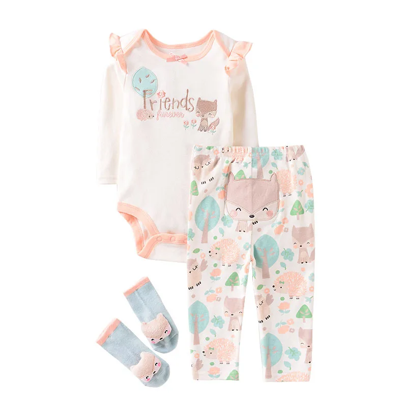 Комплекты одежды для малышей хлопковая одежда мальчиков и девочек комплекты