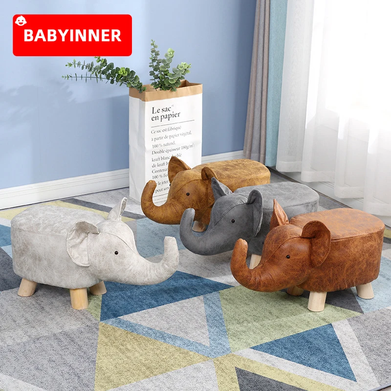 Babyinner детские сидения телячья кожа табуреты с рисунками животных из мультфильмов