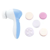 5in1 face cleansing electric brush latex sonic facial cleaner deep pore cleaning for acne face massager facial tool set brush
