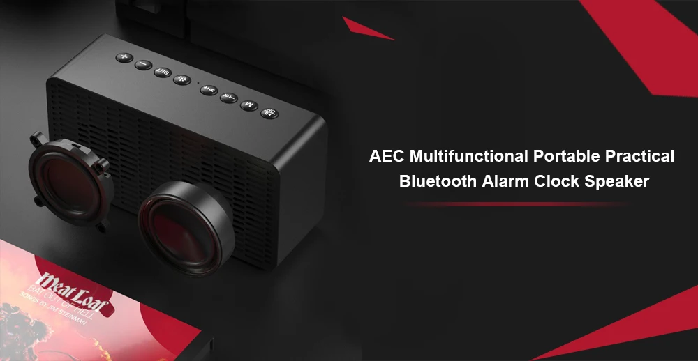 AEC Многофункциональный портативный Будильник Bluetooth динамик с Bluetooth/TF картой/AUX режим светодиодный цифровые настольные часы домашний декор