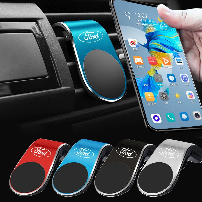 

1Pcs Magnetic L-Type Car Phone Holder Magnet Mount Mobile Cell Phone Stand for Ford Focus Mondeo Kuga Fiesta MK7 Escort Explorer