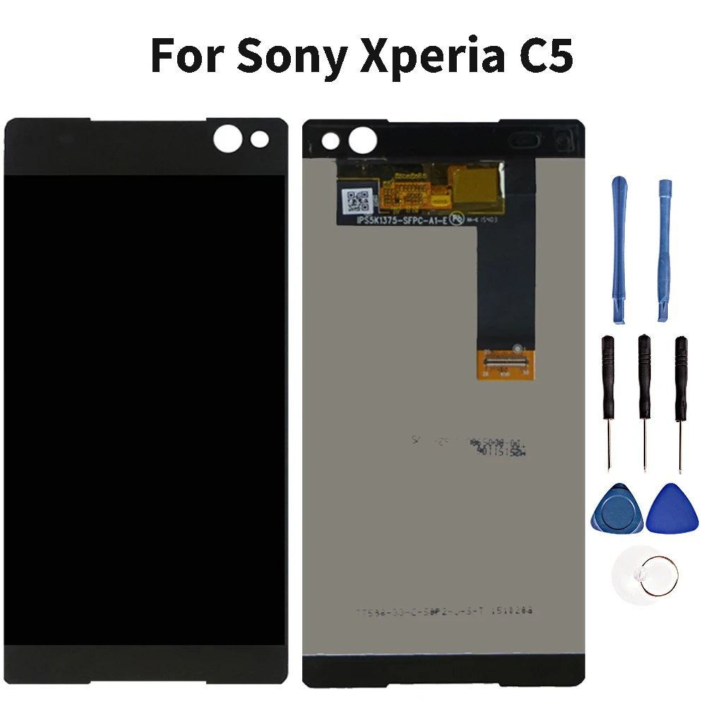 Качественный ЖК дисплей для Sony Xperia C5 сенсорный экран дигитайзер ультра сборка E5506