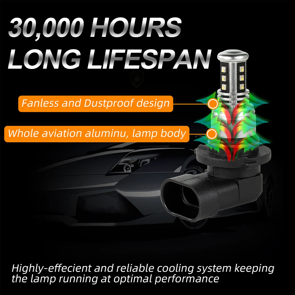 

V15-9005/9006/H10-12SMD-LG2016 LG Ultra Bright LED Fog Lamp Car Replacement Lamp Accessories Car Light Accessories Dropshipping