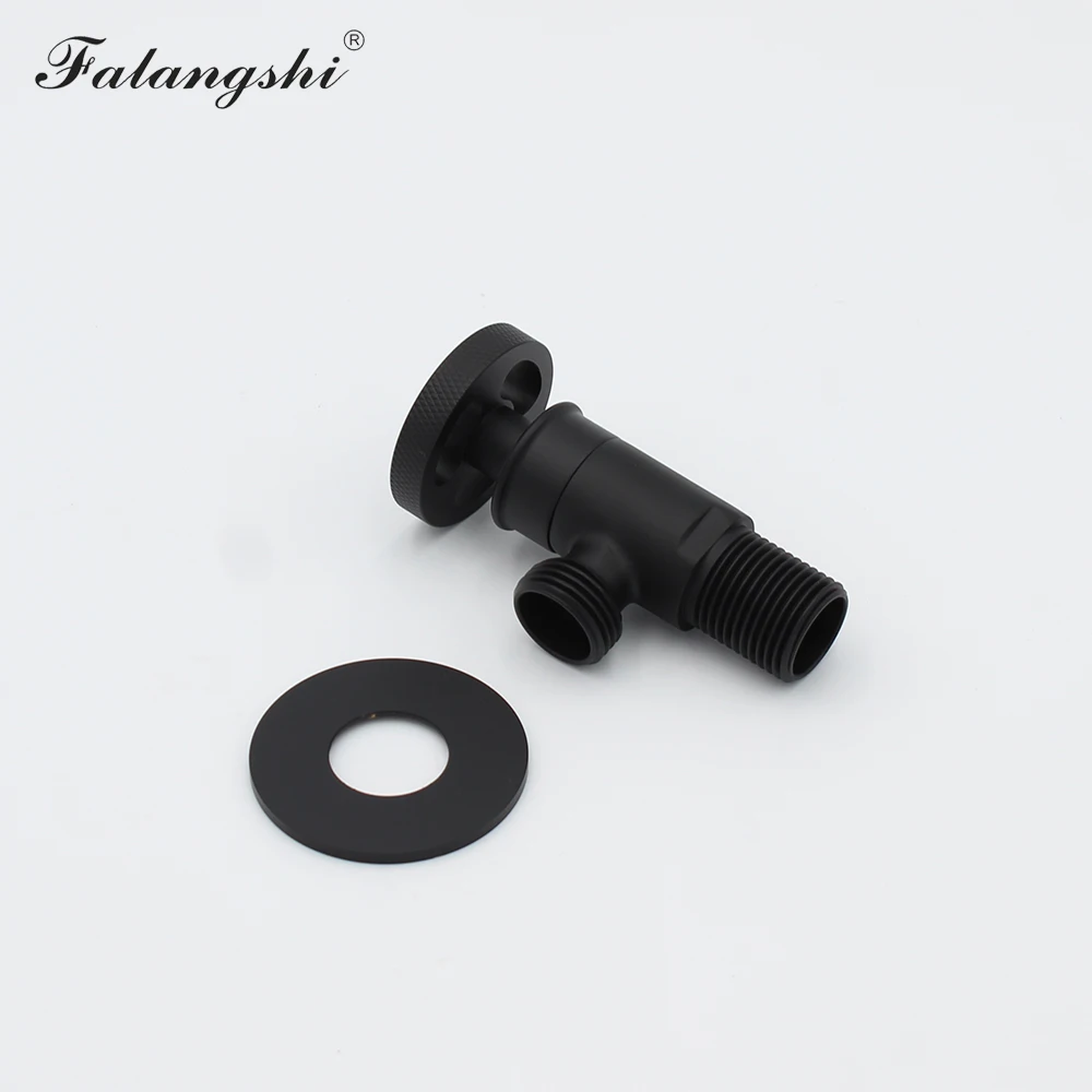 g12 triangle valve multi function matte black brass angle valve washing machine toilet stop valve bathroom accessories wb8508 free global shipping