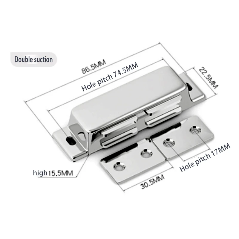 

Set of Stainless steel magnetic suction cabinet magnet door stop closed cabinet furniture hardware kitchen damper buffer