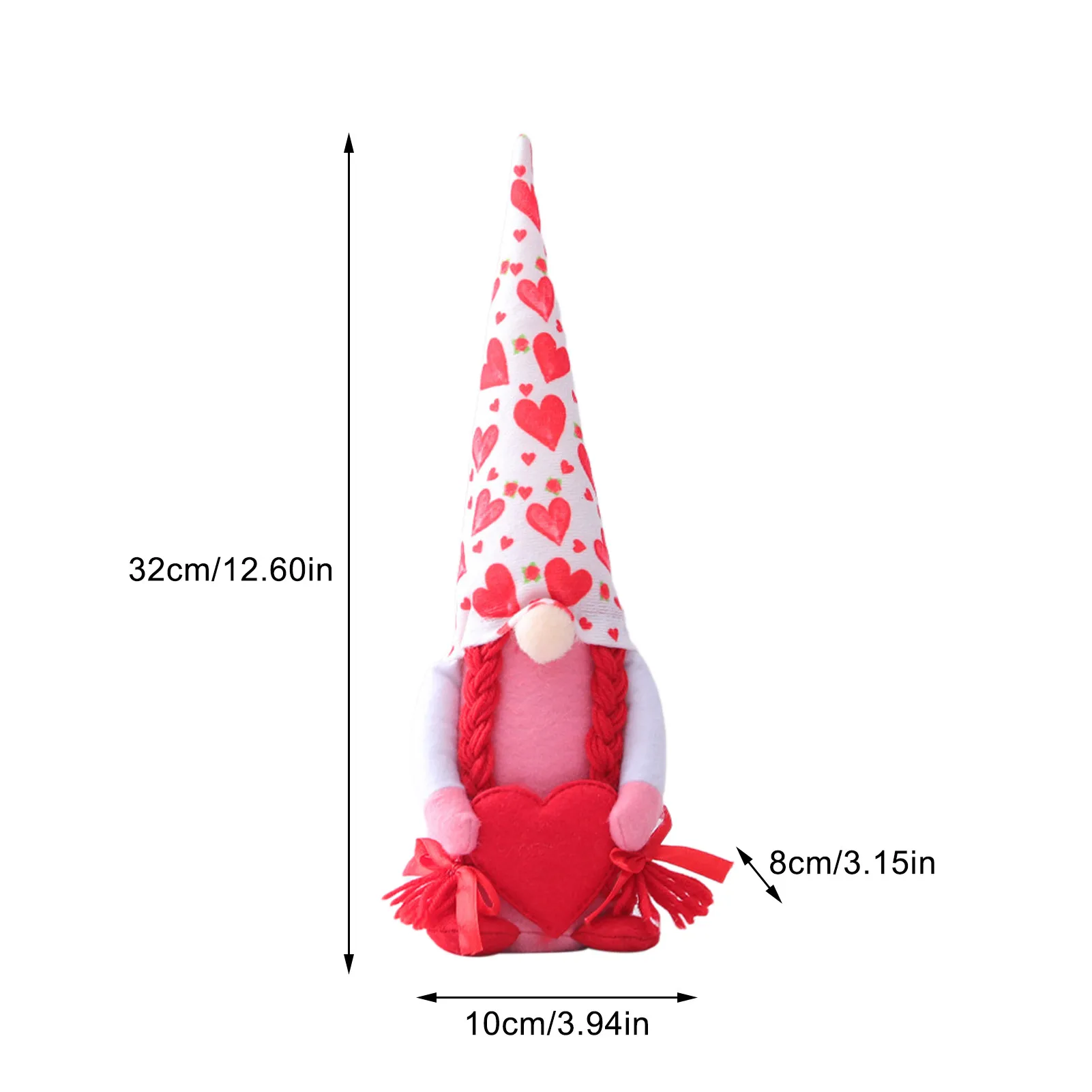 

The Valentines Day Pink Gnome Decorative Love Faceless Dwarf Rudolph Doll Ornament Birthday Gift For Kids 32CM CH