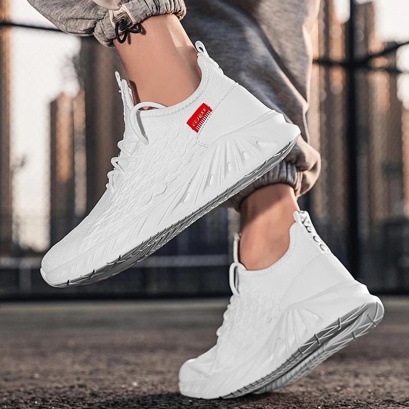 JIEMIAO Men Sneakers Fashion Breathable Running Shoes Outdoor Sport Comfortable Casual Couples Gym Mens Shoes Zapatos De Hombre