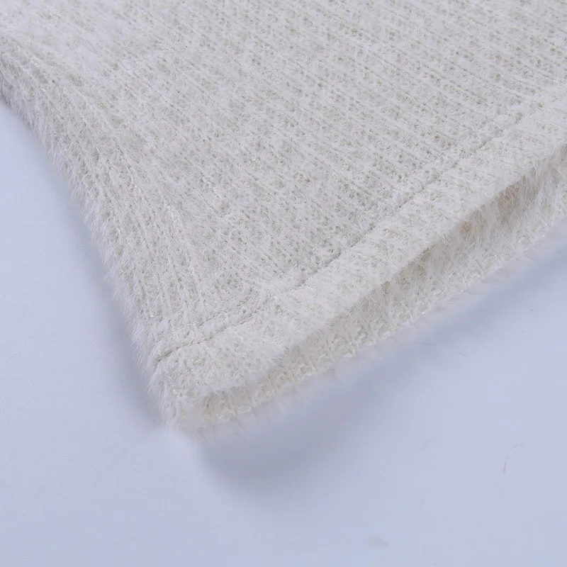 

Paris Girl O-Neck Patchwork Casual Slim Tops Woolen Basic Fashion Autumn Long Sleeve Top Women Winter Daily Cloth Streetwear