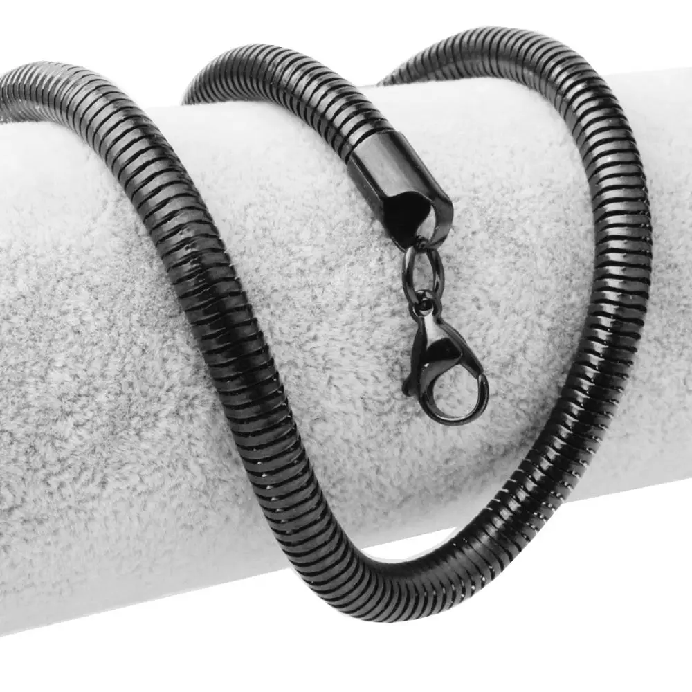 Новый дизайн 4 2 мм широкая змея елочка цепочка ожерелье из нержавеющей стали