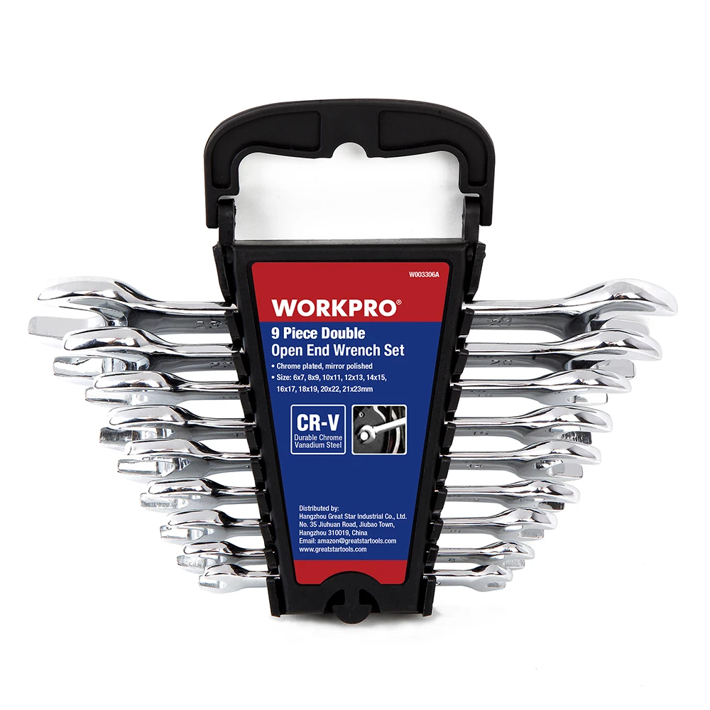 

WORKPRO 5PC/9PC Double End Wrench Stay Wrench Hand Tool Set 6mm to 23mm