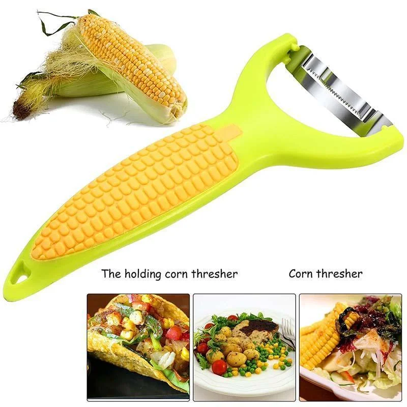 

The Magic Corn Zipper Peeler Corn Peeler Stripper Cob Cutter Thresher Fruit Vegetable Cooking Tools Cob Remover