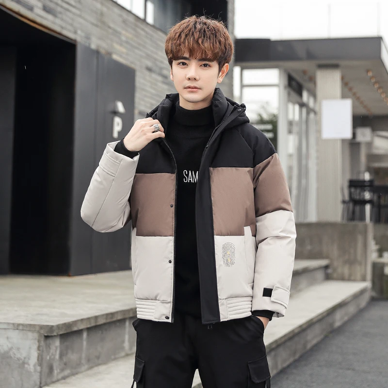 Casual 2022 Fashion Winter Duck Down Jackets For Mens Outwear Warm Parkas Hooded Short Puffer Coats Autumn Thick Tops Clothing