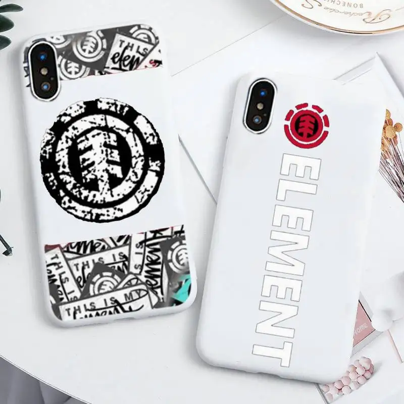 

Element Skate Life Skateboard Deck Phone Case For IPhone 6 6s 7 8 Plus X Xs Xr Xsmax 11 12 Pro Promax 12mini Candy White Cover