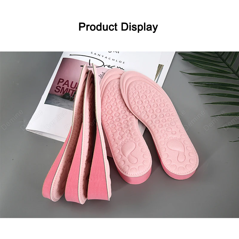 Demine Height Increase Shoe Insoles for Women Comfort Eva Memory Foam Shoes Sole Inserts Foot Heel Lift Pad Heightening Insoles Demine Height Increase Shoe Insoles for Women Comfort Eva Memory Foam Shoes Sole Inserts Foot Heel Lift Pad Heightening Insoles