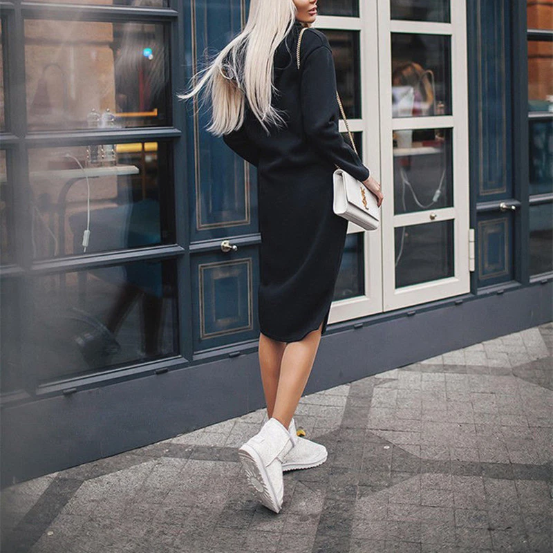 Осенняя Женская толстовка с капюшоном Повседневная Длинная толстовки женский