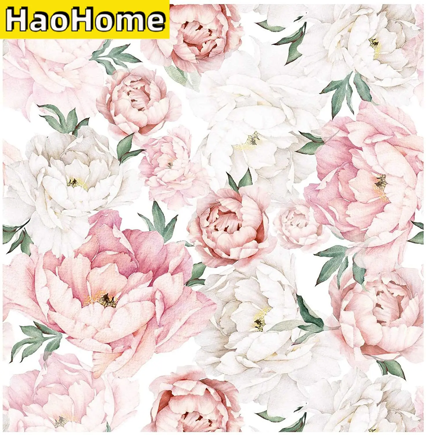 Белые розовые самоклеящиеся обои с пионами водонепроницаемые очень толстые |