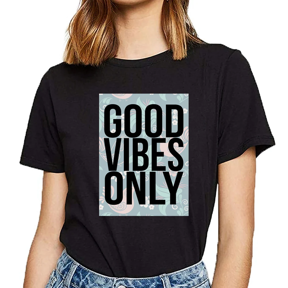 Женская футболка good vibes only birds Humor белая короткая женская футболка|Футболки| |
