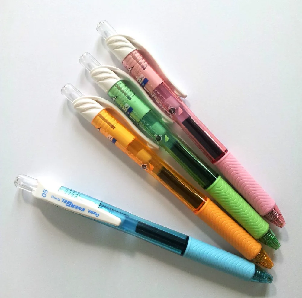 Жидкая гелевая ручка Pentel EnerGel X BLN105 0 5 мм шариковая японский черный/синий/зеленый