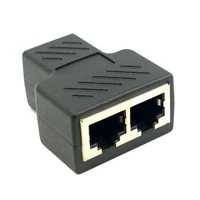 rj45 lan ethernet network cable 1 to 2 ways connector adapter for laptop docking stations sdhi female splitter