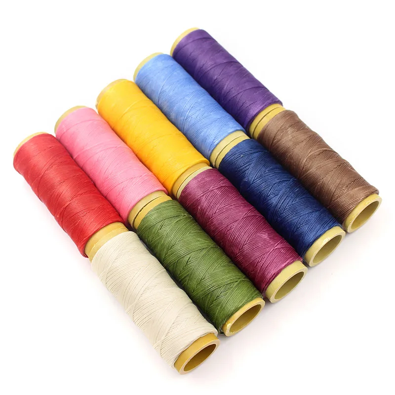 150D вощеная нить для шитья кожи, плоская Вощеная швейная нить, вощеная линия, прошитая нить для кожевенного ремесла «сделай сам», 50 м