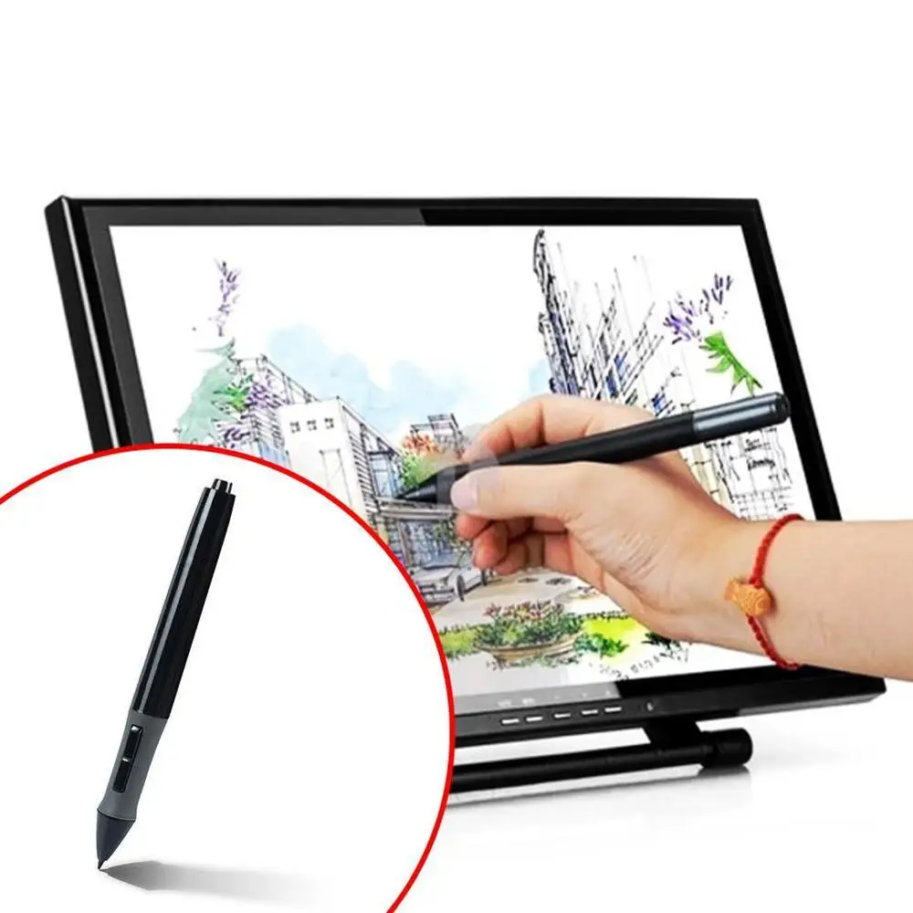 Профессиональный Huion цифровой перо 2048 уровней беспроводной экран Стилус P68 для
