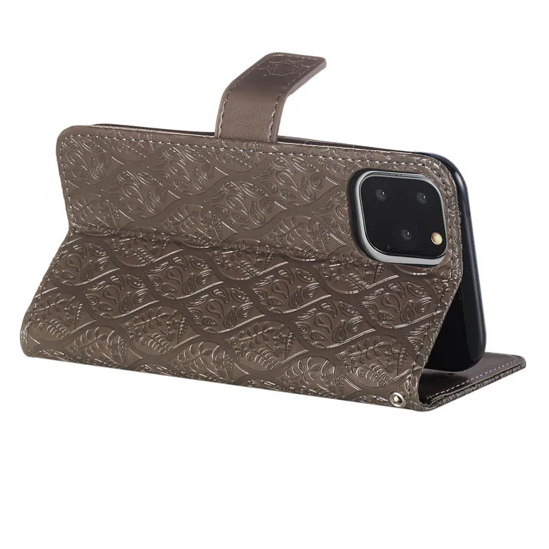 Для iPhone XS Max XR X чехол Роскошный рельефный кожаный чехол-бумажник с откидной