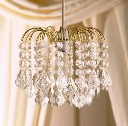 Прозрачный акриловый кристалл грушевидная капелька Золотая рамка 3 яруса