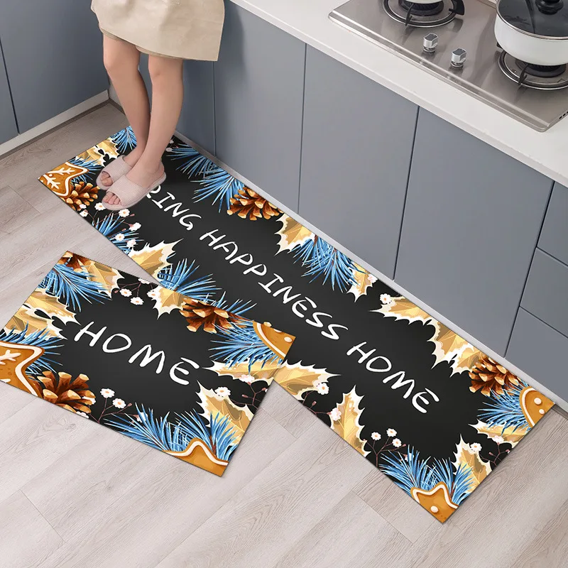 Простой кухонный ковер, напольный коврик, длинный полосный напольный коврик, ковер, прикроватный ковер, коврик для ванной, двери, напольный ...