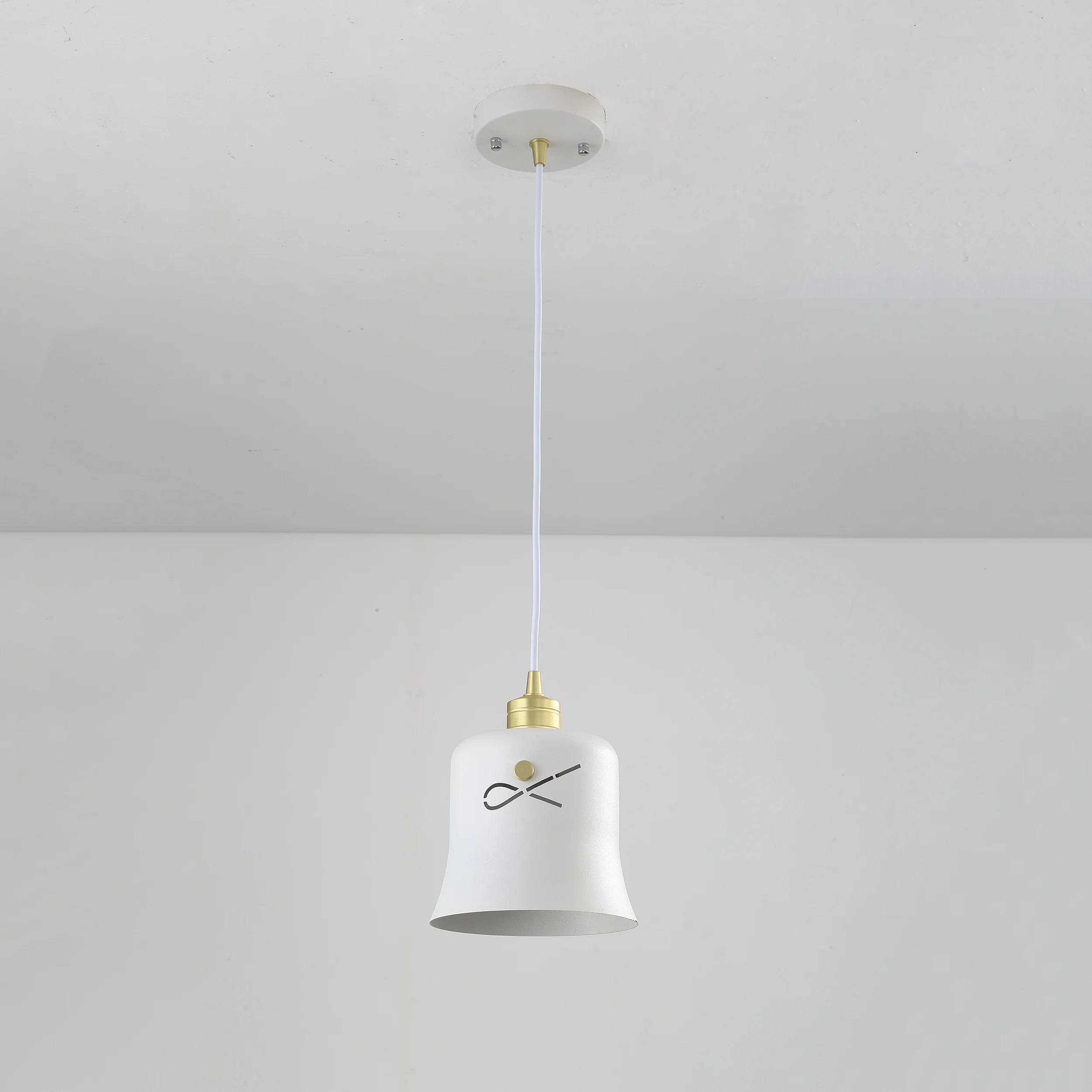 Простой железный подвесной светильник в стиле лофт лампа скандинавском с черным