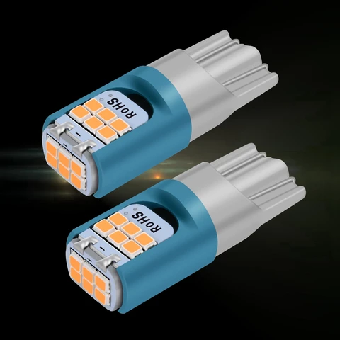 2 шт. Новый T10 W5W WY5W Супер яркий светодиодный автомобильный габаритный светильник Автоматический клиновой поворот Боковая лампа Внутренняя купольная лампа для чтения 12 В