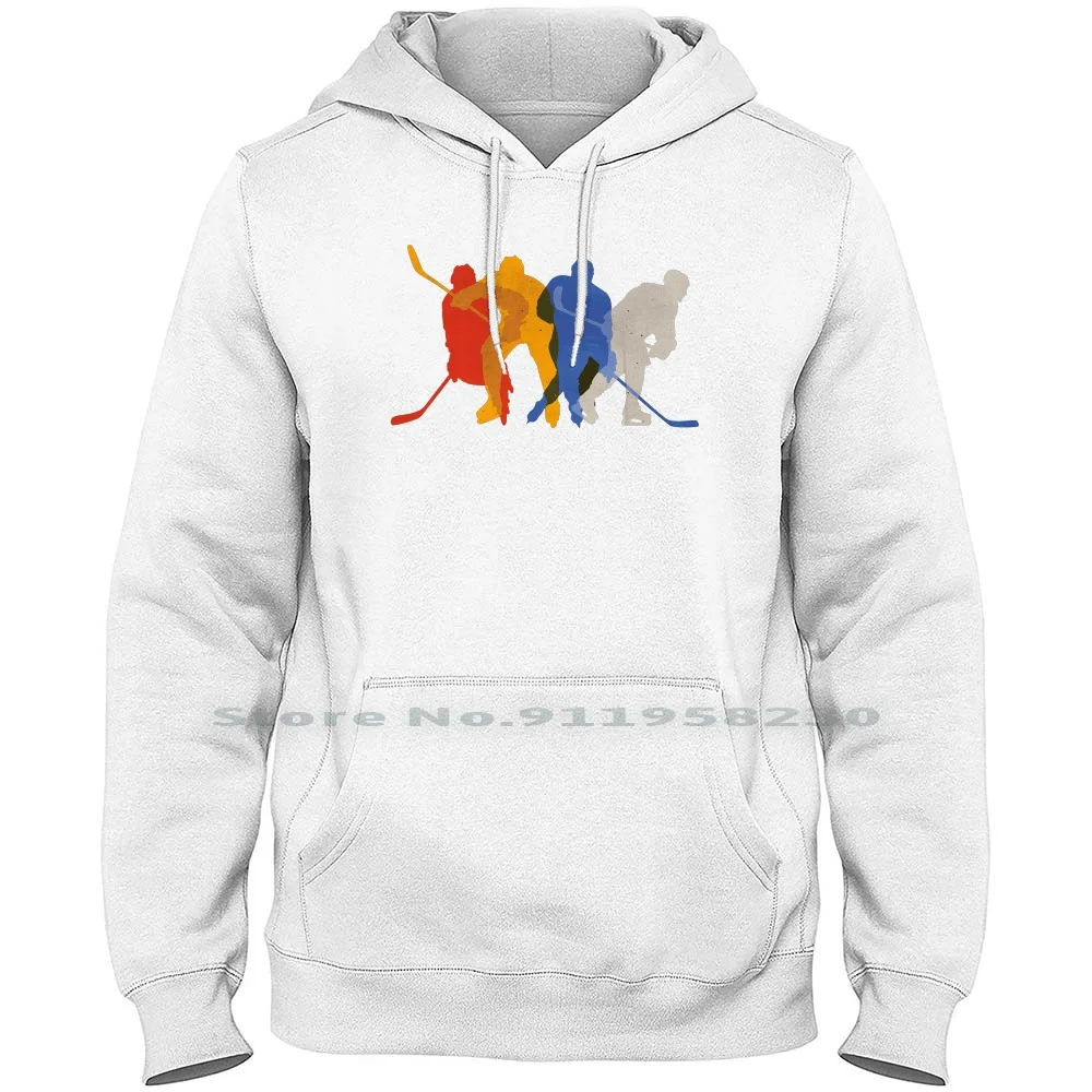 Свитер с капюшоном для мужчин и женщин Хоккей P layer s хлопковый мультяшным