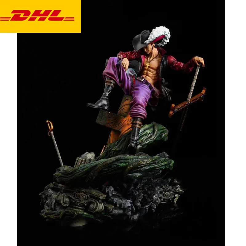 

17" One Piece Statue Swordman Bust Dracule Mihawk Full-Length Portrait 1/6Scale Original Version GK Action Figure Toy 43CM X2651