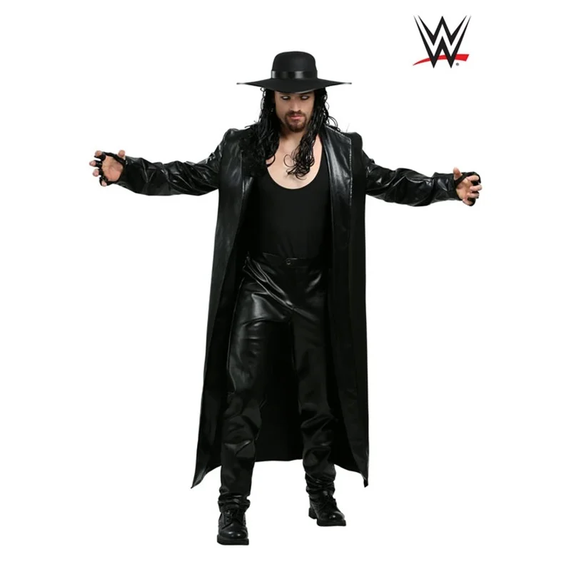 Роскошные Мужские боксерские костюмы для косплея кожаные одежда с шляпой