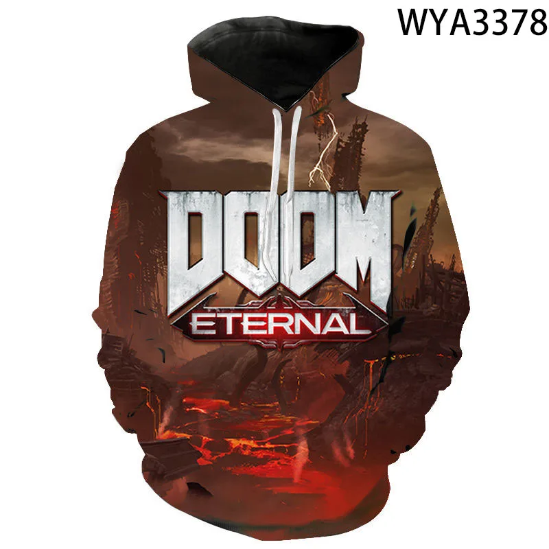 

Spring And Fall Men Women Children Games Doom Eternal 3D Printed Hoodies Cartoon Pullover Streetwear Long Sleeve Sweatshirt Tops