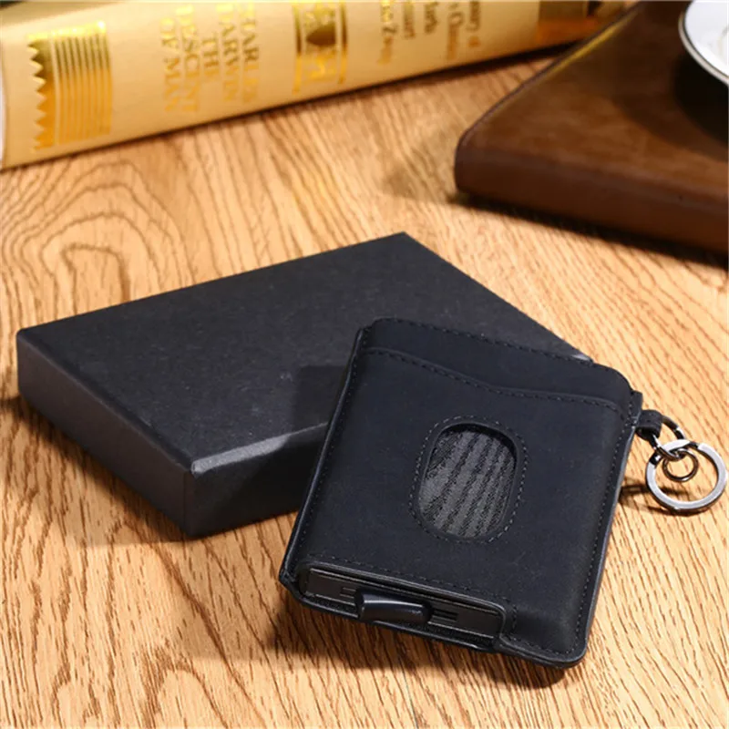 YAMBUTO 2021 углеродное волокно RFID держатель кредитных карт Anit-theft кошелек для мужчин и