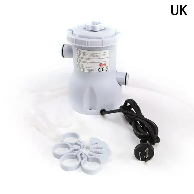 

EU UK Pool Filter Pump Electric Swimming Pool Filter Pump Swimming Pool Pump and Filter Kit Pool Pump Cleaning Tool Filter