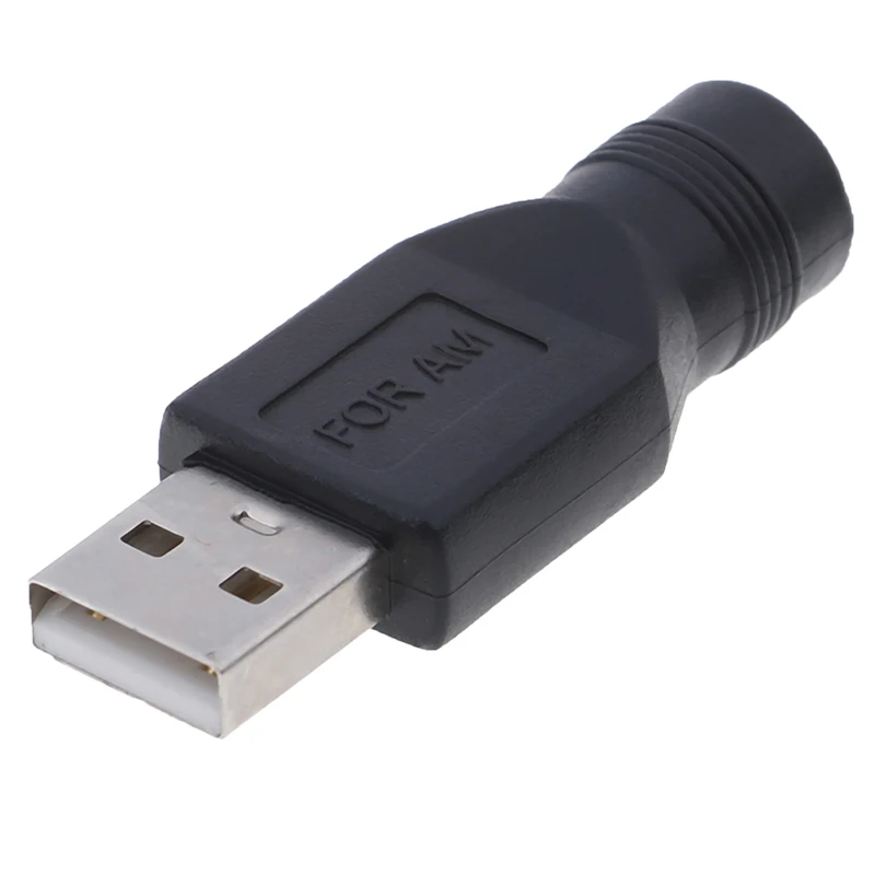 

2Pcs USB female to 5.5mm x 2.1mm female DC power converter charger adapter