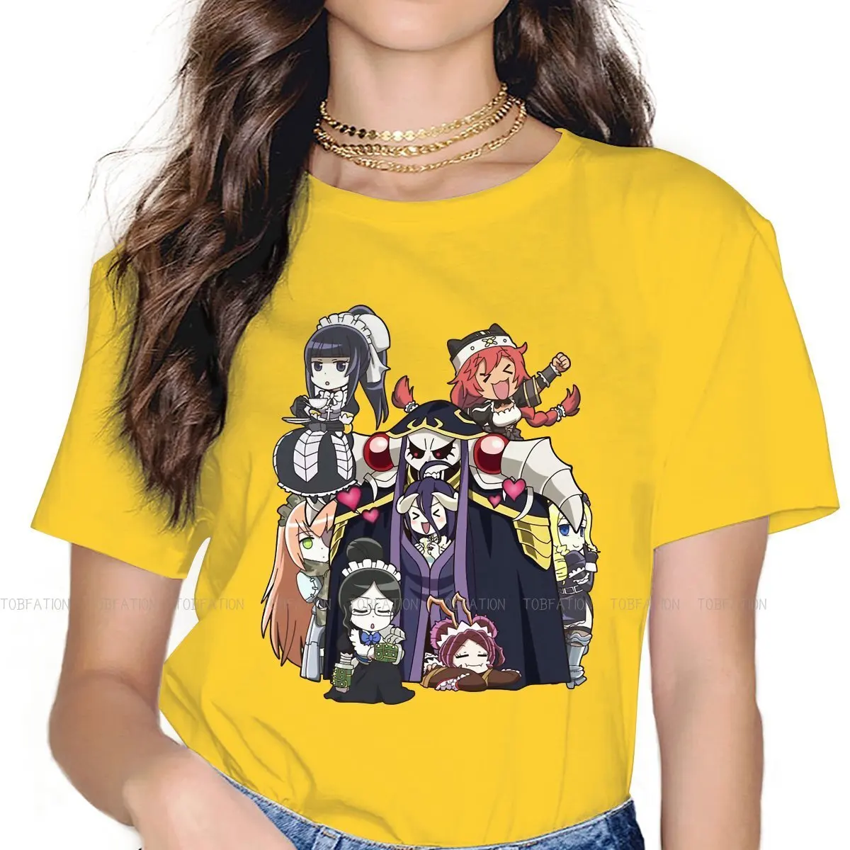 

Футболка Overlord Женская свободного покроя, Мягкий Свитшот для отдыха, размеры до 5XL