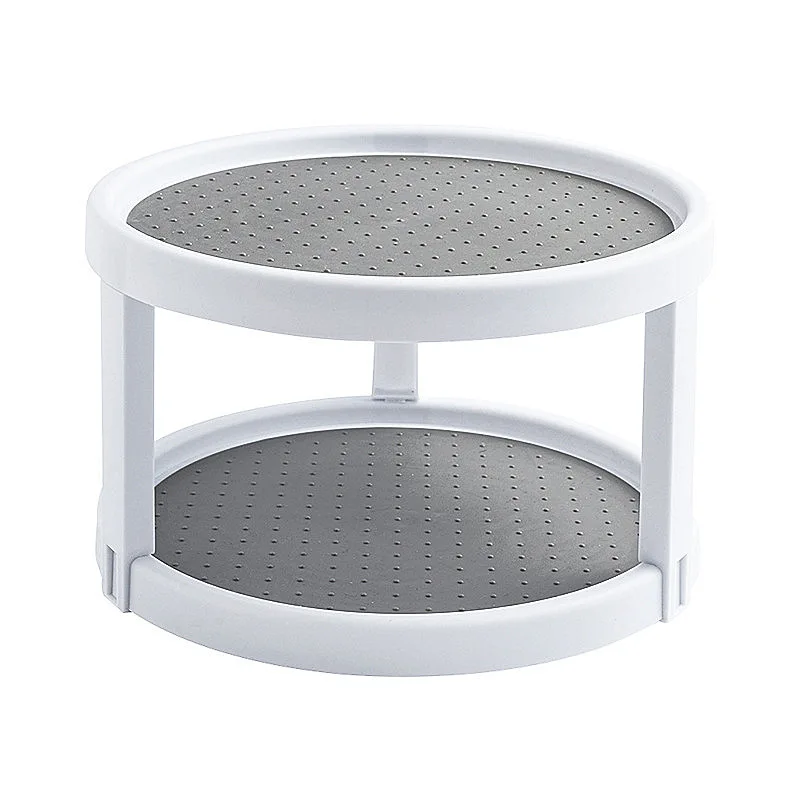 

2021 Multi-function rotating seasoning bottle storage rack kitchen supplies corner ground seasoning box fruit tray storage rack