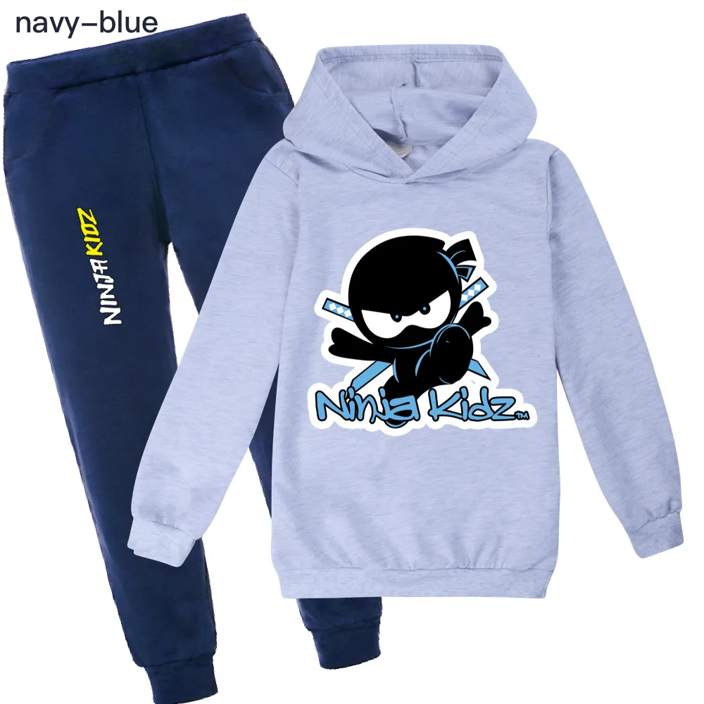 NINJA KIDZ Fashion Casual Wear Hoodie + Casual Pants Set Toddler Boys and Girls fall Clothing Teenage Girls Child Tracksuit