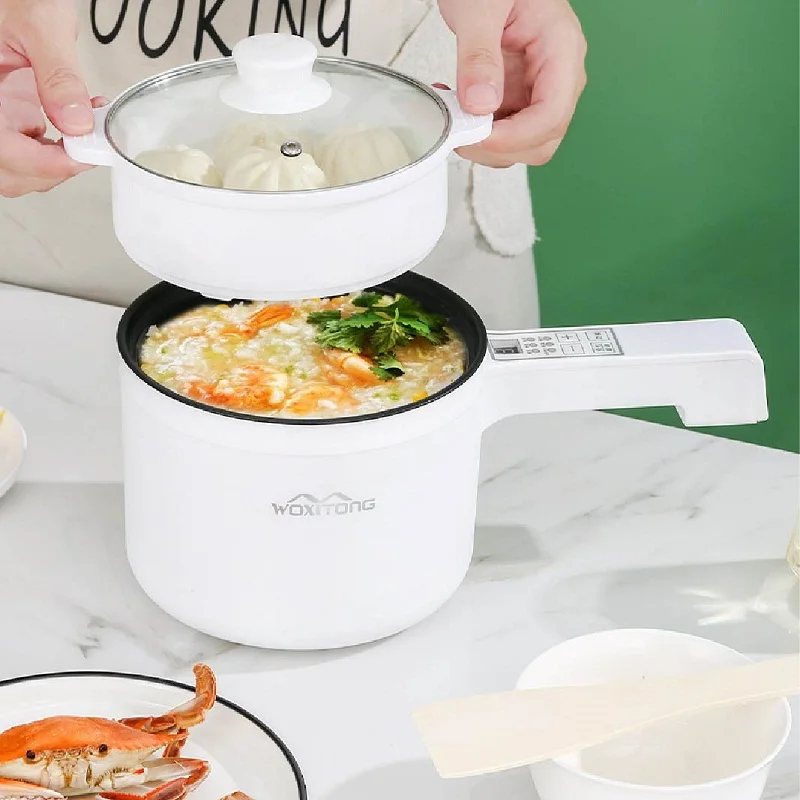 

1.7L Rice Cooker Multifunctional Student Dormitory Pot Household Noodle Cooking Pot With Steamer Pot 220V