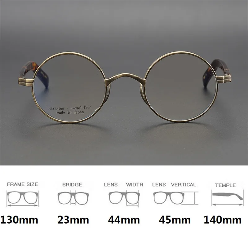 Zerosun маленькие круглые очки мужские титановые винтажные Janpanese Nerd ретро выпускник