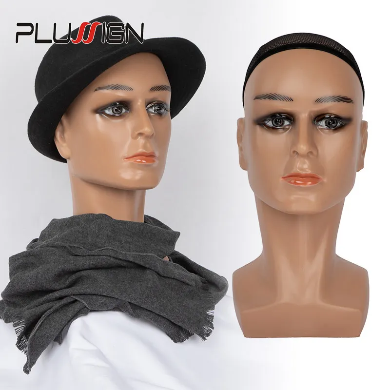 Wig Display Mannequin Head Realistic Male Modle For Hat Wig Glasses Scarf Display Wig Making Head Male Wig Toupee Display Head