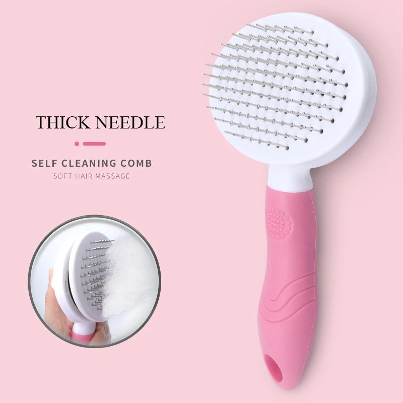 

Cat Cleaning Supplies High Quality Pet Comb Self Cleaning Brush Professional Grooming Brush for Dogs and Cats Pet Glove Dog Bath