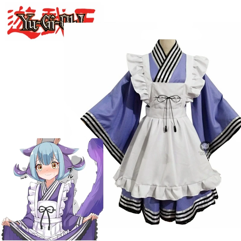 

Yu Gi Oh Duel Monsters Laundry Dragonmaid Cosplay Costume Server Maid Dress Halloween Any Size