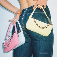 pu leather women small crossbody bags fashion ladies mini baguette handbags high quality cool girls underarm shoulder bag purse