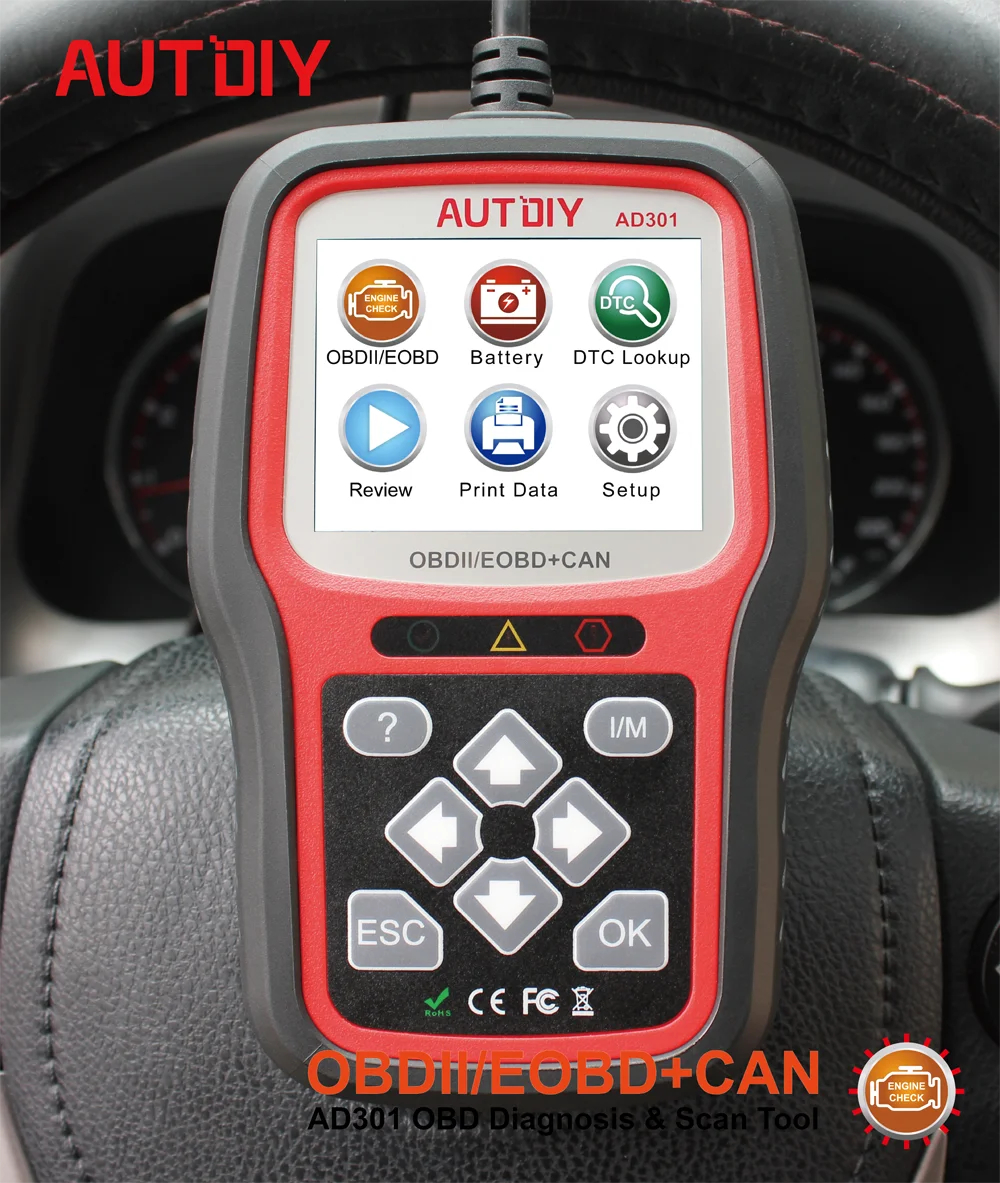 Автомобильный диагностический сканер AUTDIY OBD2 универсальный OBDII EOBD CAN считыватель