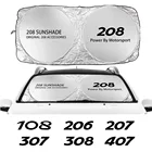 Солнцезащитные козырьки на лобовое стекло автомобиля, солнцезащитные козырьки на лобовое стекло для Peugeot 208, 207, 308, 206, 307, 407, 2008, аксессуары Rcz подвергательные