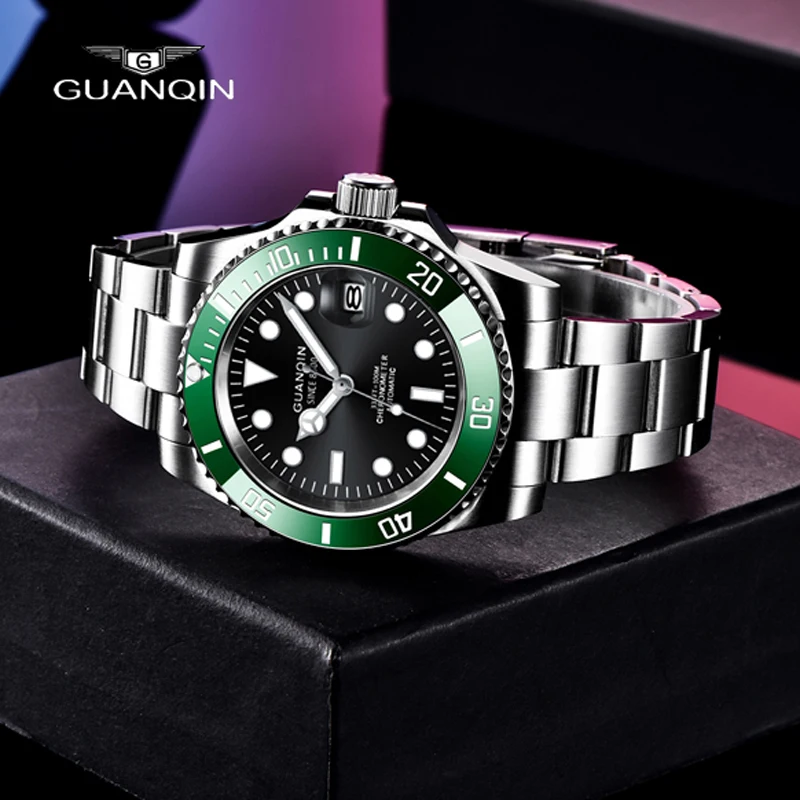

GUANQIN Mechanical Watches Men 2021 Top Brand Sport Watch For Men Automatic Men Watch Sapphire Stainless Steel relogio masculino